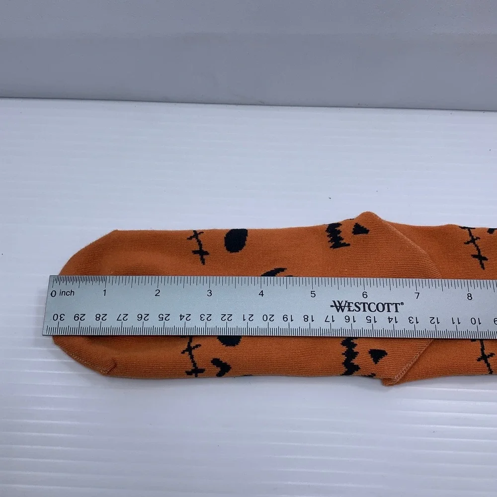 Unbranded Unisex OS Orange Halloween Jack O Lantern Crew Socks New